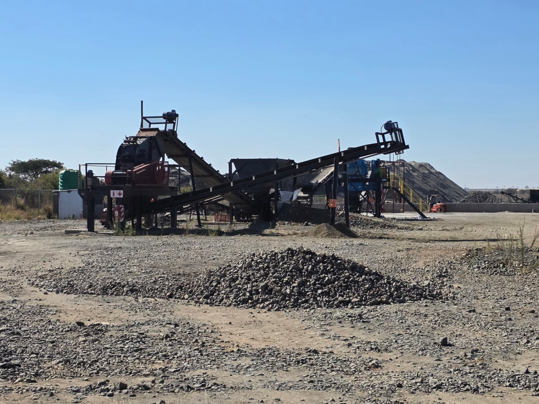 Chrome ore wash plant at sunset
